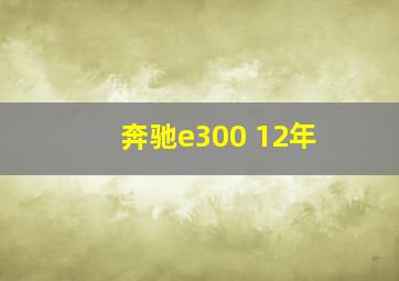 奔驰e300 12年